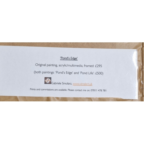 179 - FRAMED Extra Large 60cm x 85cm ORIGINAL ACRYLIC/MULTIMEDIA PAINTING 