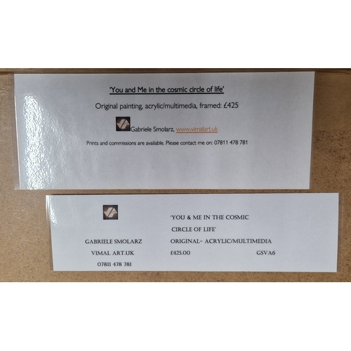 180 - FRAMED Extra Large 94cm x 71cm ORIGINAL ACRYLIC/MULTIMEDIA PAINTING 