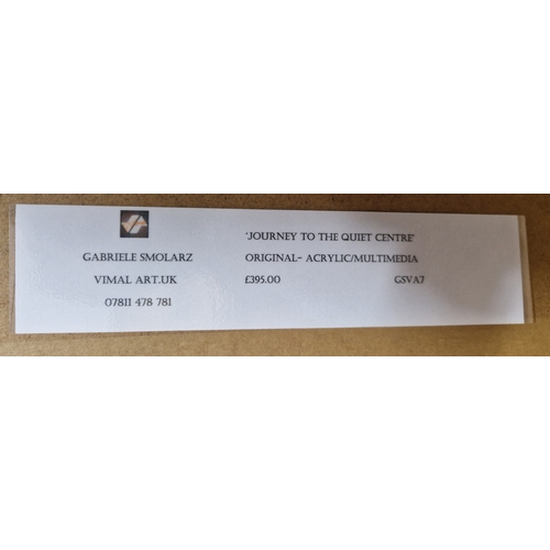 181 - FRAMED Extra Large 89cm x 89cm ORIGINAL ACRYLIC/MULTIMEDIA PAINTING 