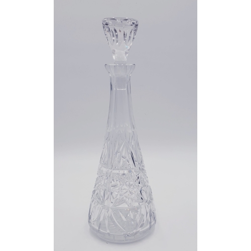 183 - ROYAL DOULTON CRYSTAL Extra Large 34.5cm DECANTER And STOPPER.