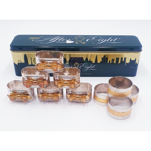 191 - WHITE METAL NAPKIN RINGS