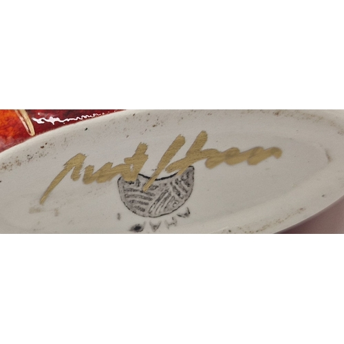 223 - ANITA HARRIS ART POTTERY 12.5cm DECO DOG PURSE VASE 