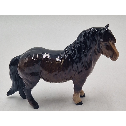 210 - ROYAL DOULTON 14.6cm MODEL OF A SHETLAND PONY (Woolly Shetland Mare) (Style One) DA47 1989/2002 Desi... 