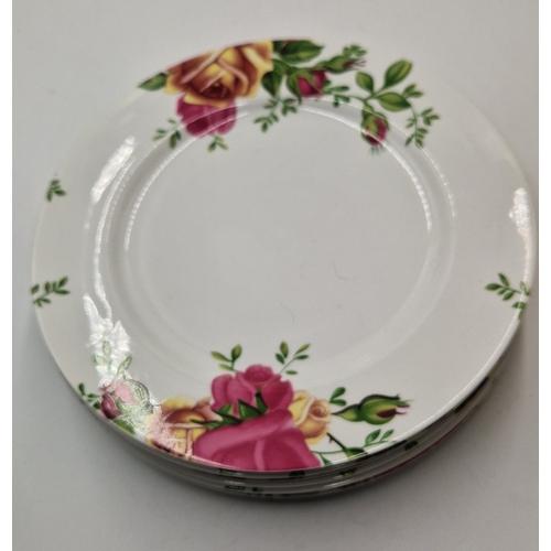 224 - ROYAL ALBERT CHINA DINNER PLATES (6) IN THE NEW COUNTRY ROSES DESIGN
(Royal Albert pottery has a ric... 