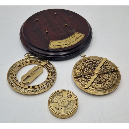 208 - BRASS Items INC. COMPASS, SUNDIAL Etc