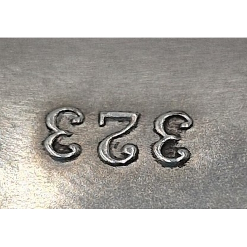 370 - SILVER PLATED GERMAN 18cm x 10cm ART NOUVEAU INKWELL FEATURING A JUGENDETIL DESIGN,COMPLETE WITH GLA... 