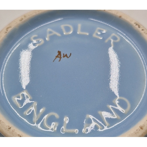 257 - SADLER BLUE LUSTRE WARE TEAPOT.
(Sadler pottery, founded in 1882 by James Sadler in Burslem, Stoke-o... 