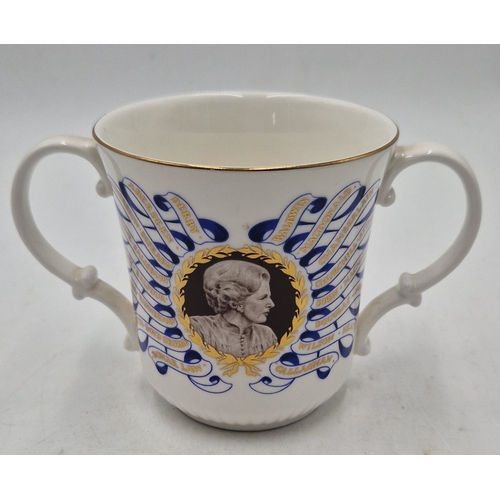 292 - ROYAL DOULTON CHINA COMMEMORATIVE WARE LOVING CUP 