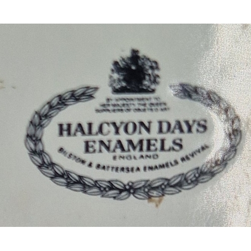 328 - HALYCON DAYS ENAMEL5 4.5cm PILL BOX  