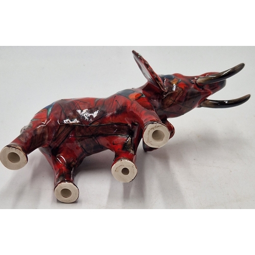 310 - ANITA HARRIS ART POTTERY Large 13cm x 21cm MODEL OF AN ELEPHANT 
(Anita Harris began her ceramics ca... 