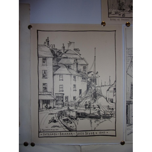 23 - An original engraving of the fishing village 