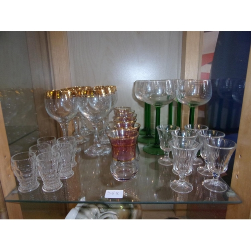 368 - A good selection of mid century glass ware