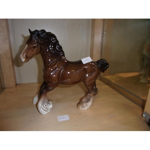 373 - A Beswick Welsh cob horse, repair to ear