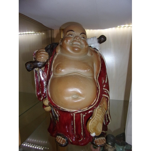 374 - A hand made Chinese Shiwan figure of Budha