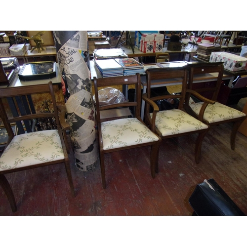 399 - Four teak dinning chairs