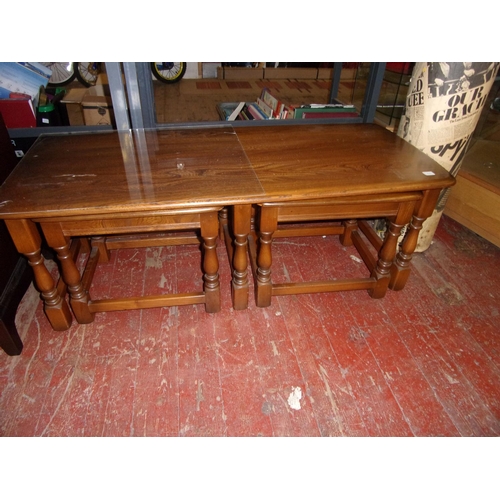 405 - A Ercol retro coffee table & two side tables