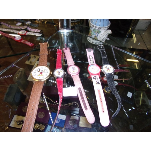 72 - Five collectable Mickey Mouse Disney watches