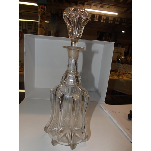 131 - A Victorian 'Newcastle' cut glass decanter.