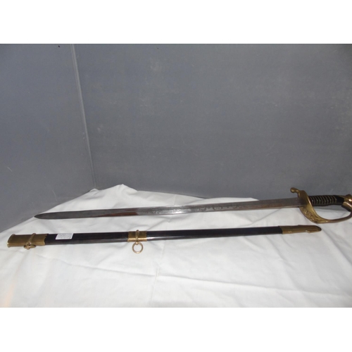 78 - A US cavalry sword & scabbard (reproduction)