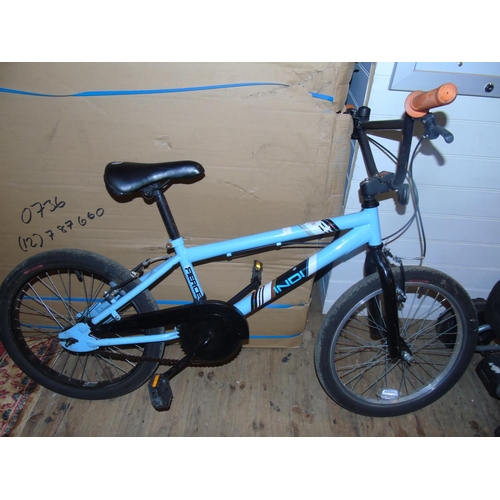 59 - A blue child's BMX bike