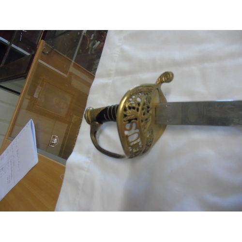 78 - A US cavalry sword & scabbard (reproduction)