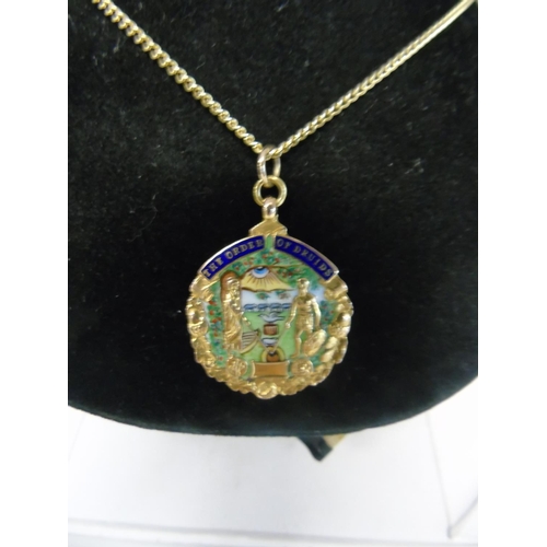 169 - A quality 9ct gold & enamel 'The order of the Druids' medallion hallmarked for Birmingham 1862 with ... 
