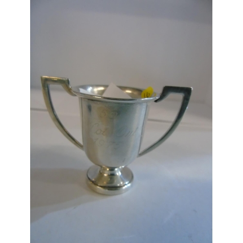 172 - A hallmarked Sheffield 1937 Emile Viner minature silver cup