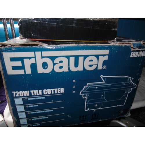 305 - A Erbauer electric tile cutter & halogen heater