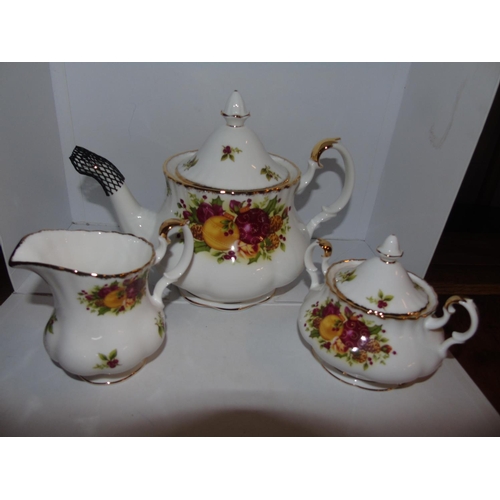 38 - A new boxed Royal Albert OCR gift set (tea pot, sugar bowl & cream jug)