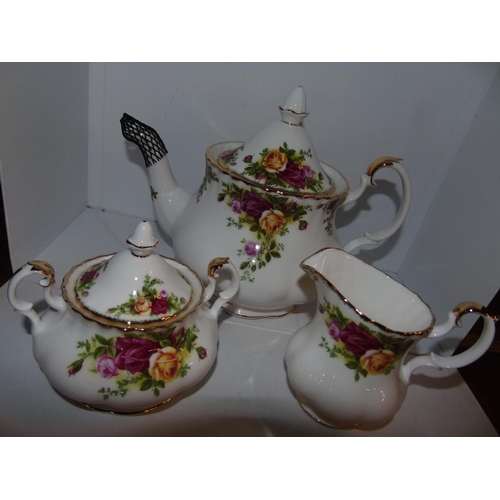 50 - A new Royal Albert OCR gift set (teapot sugar bowl & cream jug)