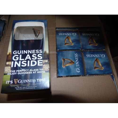 55 - A box of twenty four new boxed Guinness glasses