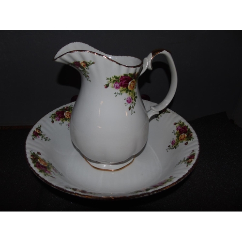 61 - A Royal Albert OCR jug and basin set. jug 25cm tall, basin dia 33cm.