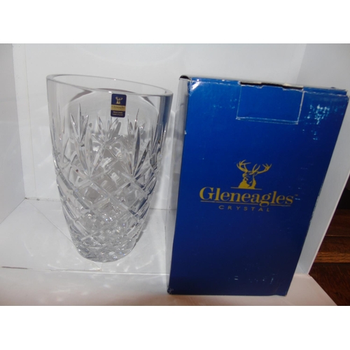 62 - A boxed Gleneagles crystal vase