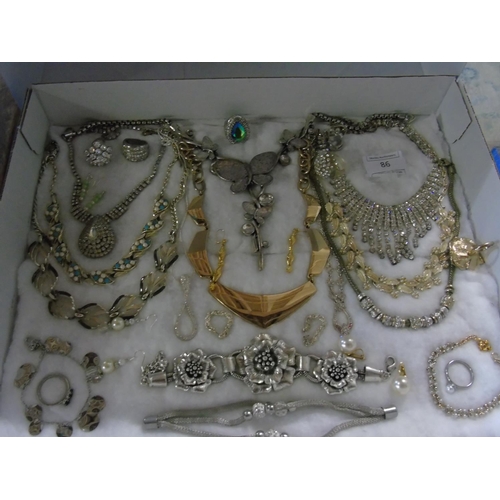 86 - A box of quality costume necklaces