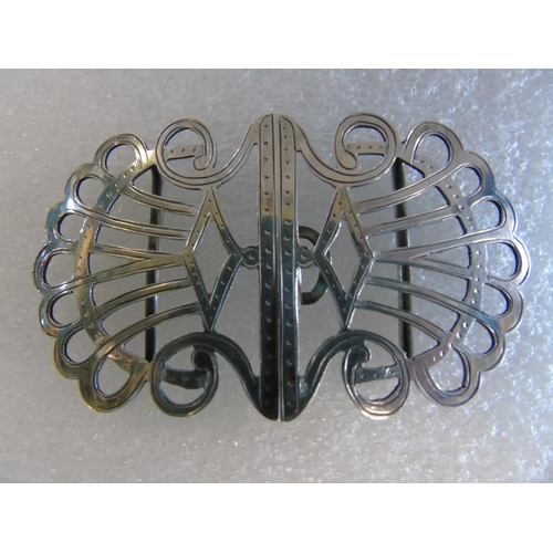 204 - A beautiful Art Nouveau period solid silver nurses buckle hallmarked for Chester 1912