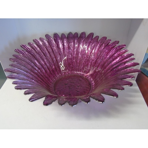 413 - A nice looking coloured glass bowl