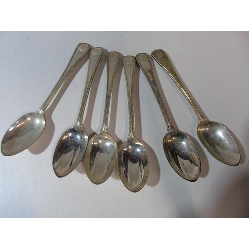 106 - A set of six Victorian solid silver teaspoons hallmarked for London 1886