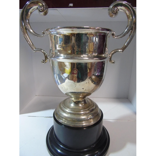 107 - A solid silver Edwardian trophy hallmarked for Birmingham 1929 The trophy is unengraved. Weight of t... 