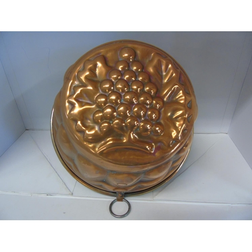 223 - A Victorian copper jelly mould