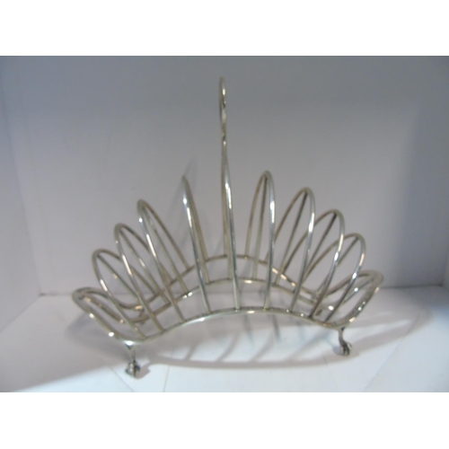 95 - A rare solid Victorian silver ten slice toast rack hallmarked for London 1882 (353gms). 9.5cmLx 20cm... 