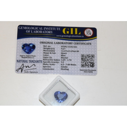 165 - A Tanzanite gemstone with certificate