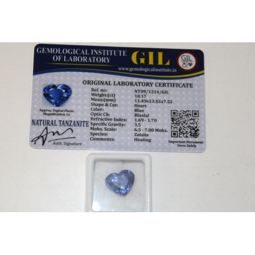 167 - A Tanzanite gemstone with certificate