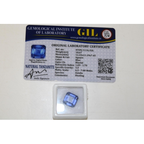 173 - A Tanzanite gemstone with certificate