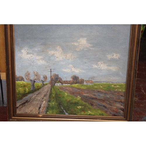 598 - An early 20th century oil on canvas 70cm x 75cm
Collection Only