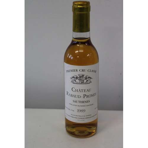 605 - A 1989 bottle of Chateau Rabaud-Promis sauternes