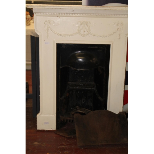 630 - A Victorian cast iron fire place