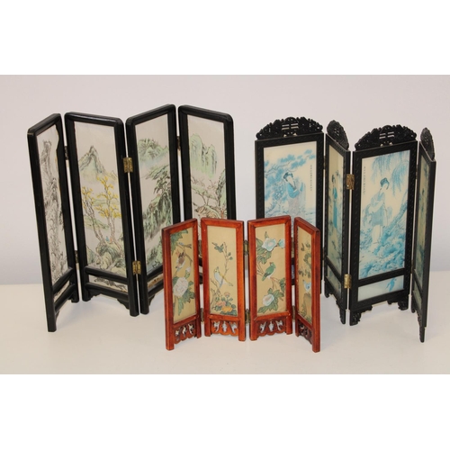 73 - A selection of Chinese table screens