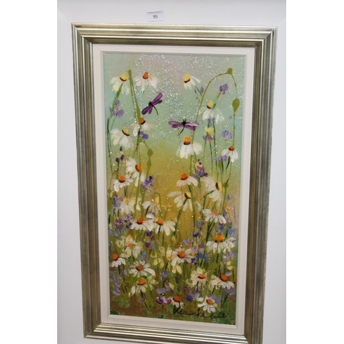 95 - An original framed piece of artwork by Rozanne Bell with COA 86cm x 55cm
Collection Only