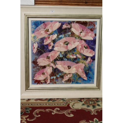 96 - An original framed piece of artwork by Rozanne Bell with COA 86cm x 86cm
Collection Only