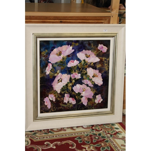 97 - An original framed piece of artwork by Rozanne Bell with COA 86cm x 86cm
Collection Only